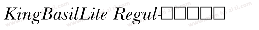KingBasilLite Regul字体转换
